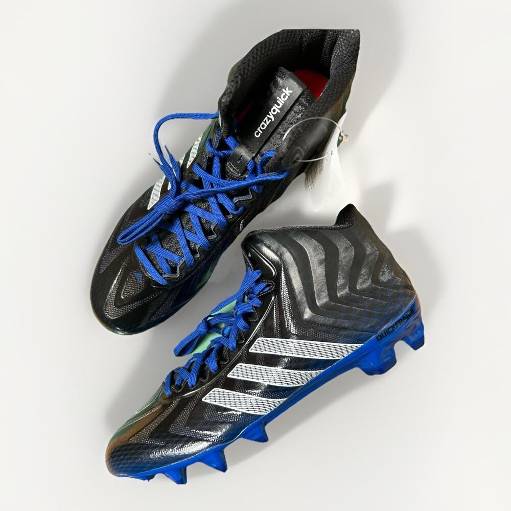 Adidas Crazyquick Football Cleats Mid Men’s 11.5 Black Blue G98779